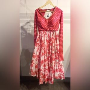 Elegant Pink Floral Lehenga - Paulmi & Harsh